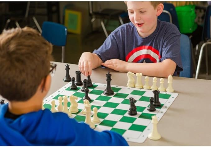 The House of Staunton The World's Greatest Chess Set® - Quadruple Weighted (Forest Green)