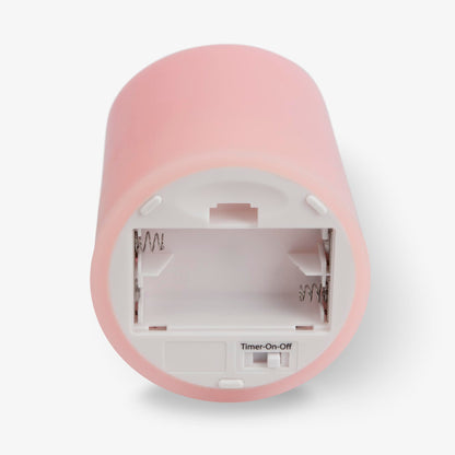 Luminara Flameless LED Battery Operated Flickering Pillar Moving Flame Candles (Saga Rose, 3" x 4.5")