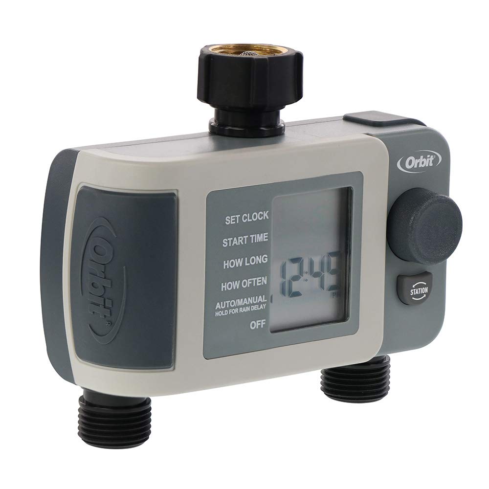2-Outlet Programmable Hose Faucet Timer