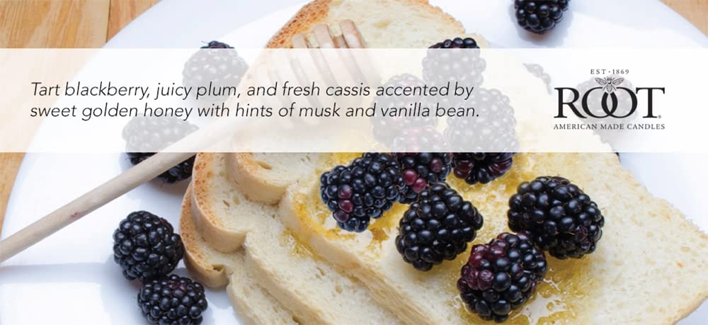 Root Candles Scented Candles Honeycomb Beeswax Blend Premium Handcrafted Candle, 12-Ounce 3-Wick, BlackBerry Honey