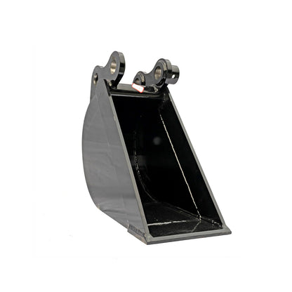 No Teeth Mini Excavator Bucket, Flat Tooth Backhoe Attachment, Small Digger Buckets, for Excavators, Span: 90MM/3.54in, Hole Diameter: 25MM/0.98in, Center Wheelbase: 90MM/3.54in (20cm/7.87in)