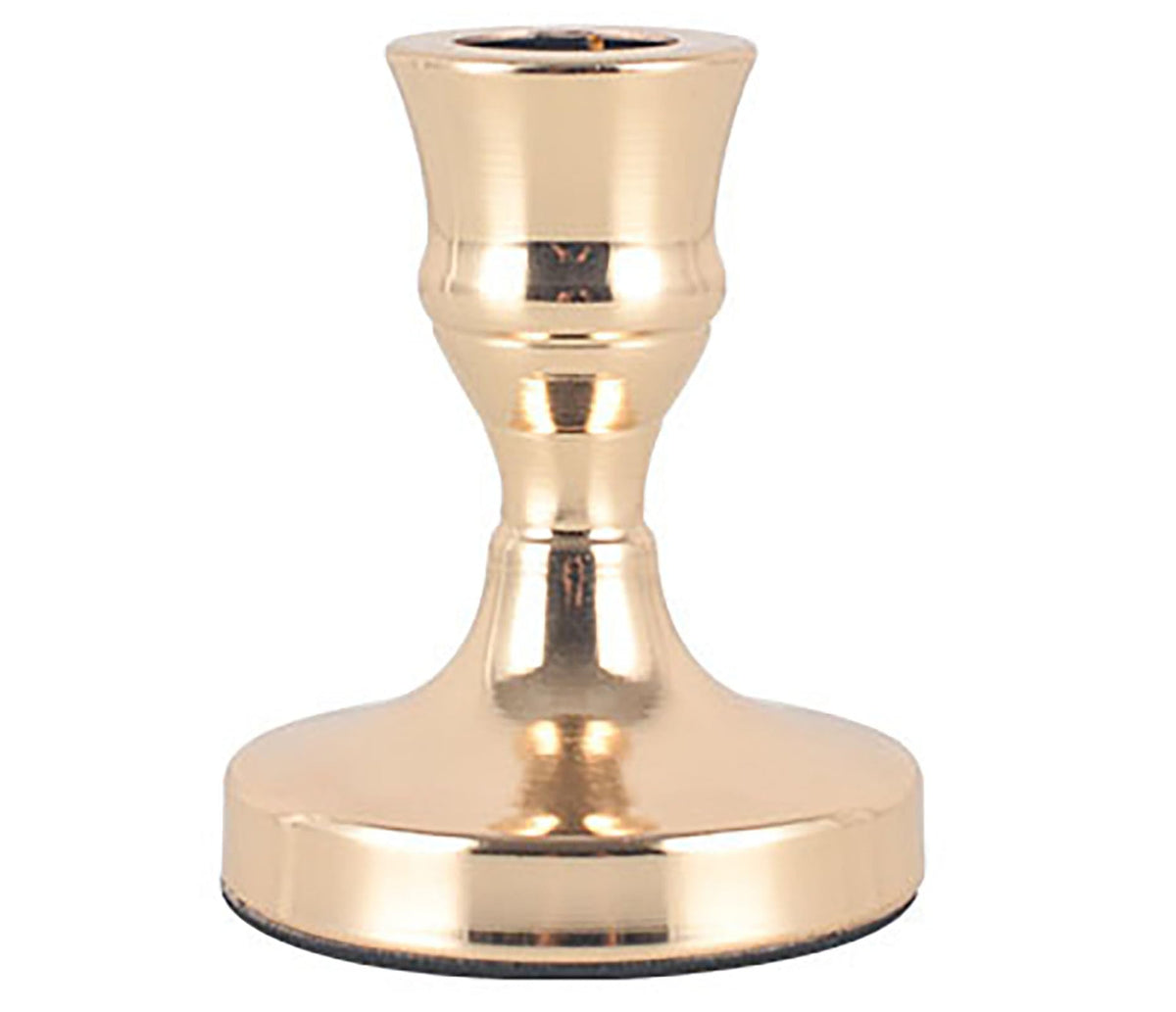 Gold Candle Holder with Stable Base, 3.3 Inch Alloy Holder for Taper Candles, Wedding, Dinning, Party Decoration (Gold)