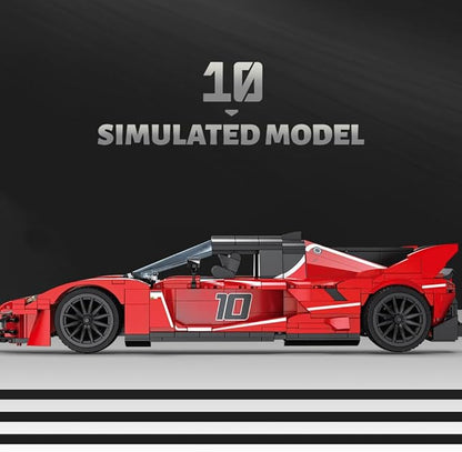 Red Supercar Building Block Toy 1047 Pieces MOC Car Adult Display and Collection Racing Car Sports Car Gift Toy