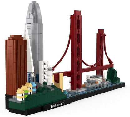 LEGO Architecture Skyline Collection 21043 San Francisco Building Kit Includes Alcatraz Model Golden Gate Bridge and Other San Francisco Architectural Landmarks (565 Pieces)