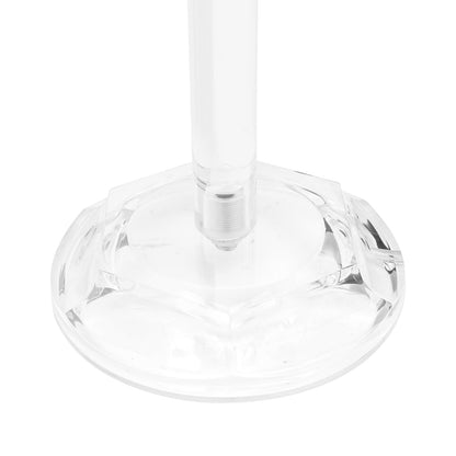 4 Pcs Acrylic Candelabra Centerpieces with Crystal Beaded, 5 Arm Clear Crystal Candlesticks Holder for Wedding, Candelabra Centerpiece Stands with Removable Lampshade for Party