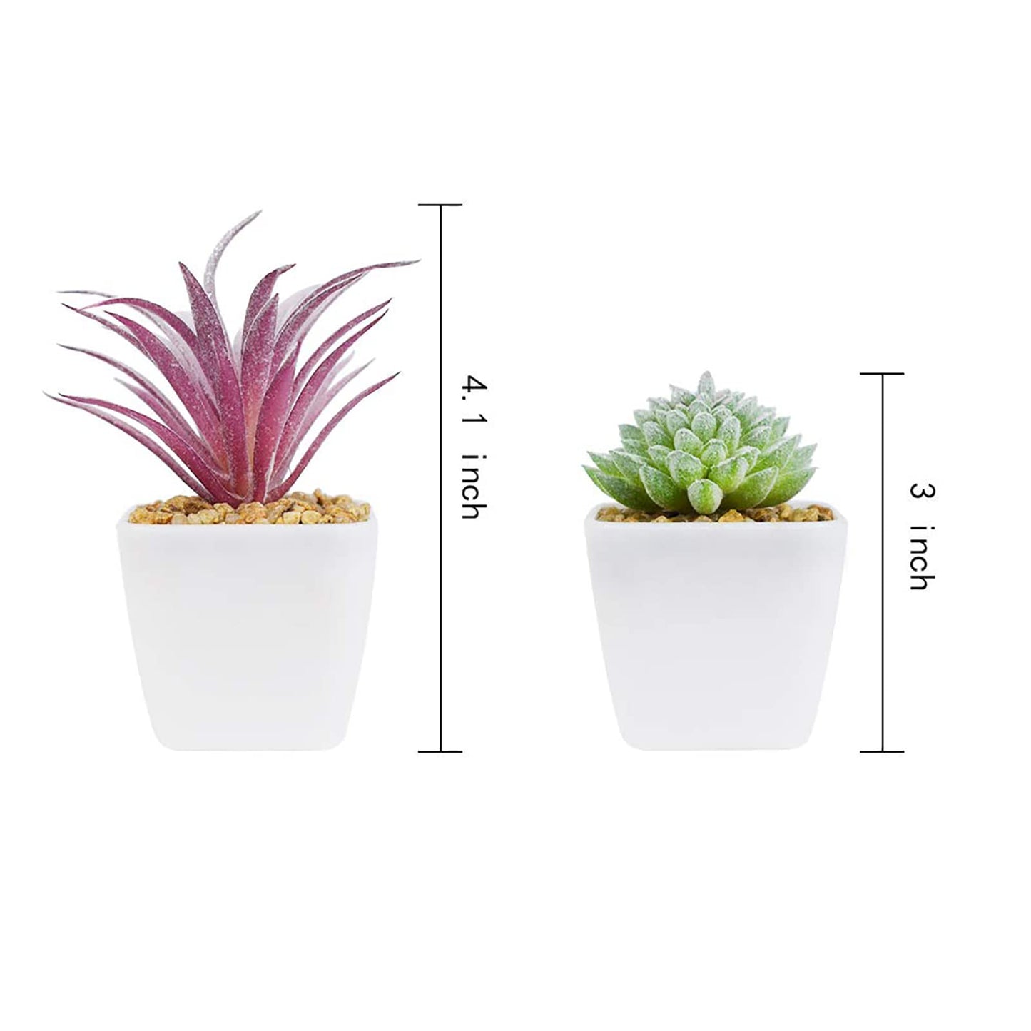 Tiita 24 Set Artificial Faux Succulents in Pots Fake Plants Plastic Arrangement Planter Small Mini Tiny Decoration for Home Office Desk Window Sill Bathroom Bedroom Outdoor Indoor