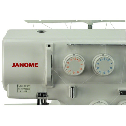 Janome 8002D Overlock Machine - 3/4 Thread Serger Sewing Machine with Differential Feed System for Extra-Smooth Seams, Janome Serger with 1300 Stitches Per Minute and Easy Threading