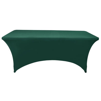 ZarzaaSik 2-Pack 8ft Spandex Table Covers for Rectangle Folding Tables - Washable Elastic Tablecloth - Ultimate Fitted Table Protector for Birthday Parties, Trade Shows, Banquet