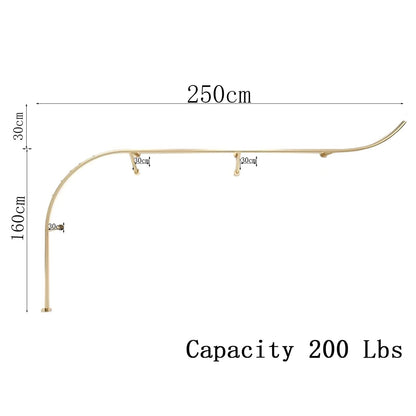 ZICHOUYING Hanging Clothes Rack,Pipe Metal Retail Display Rack Boutique Supplies Coat Rack Store Shirt Clothing Garment Rack Laundry Room Decor