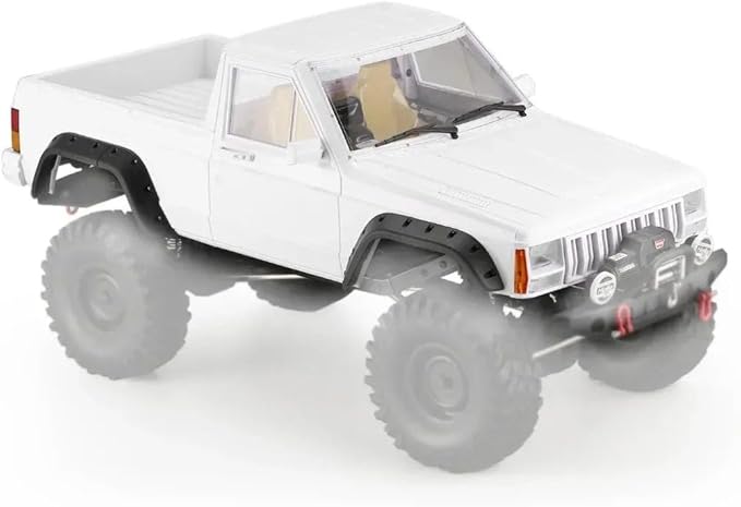 RC Car Hard Body Shell Kit313mm Wheelbase Cherokee Body Car Shell for 1/10 RC Crawler Axial SCX10 &amp SCX10 II 90046 90047 TRX4 Kit (White Pickup A)
