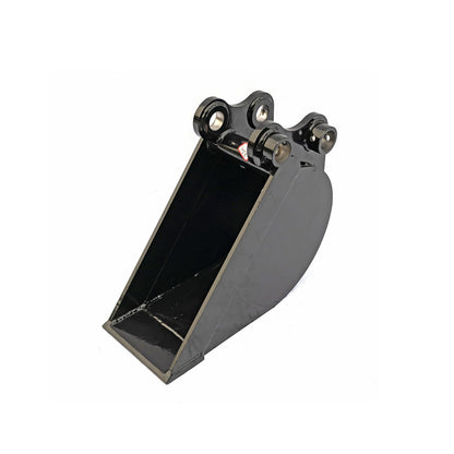 No Teeth Mini Excavator Bucket, Flat Tooth Backhoe Attachment, Small Digger Buckets, for Excavators, Span: 90MM/3.54in, Hole Diameter: 25MM/0.98in, Center Wheelbase: 90MM/3.54in (20cm/7.87in)