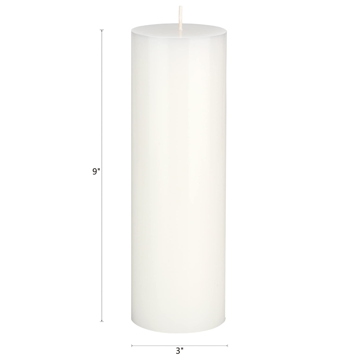 Mega Candles 1 pc Unscented Solid White Pillar Candles, Hand Poured Premium Wax Candle 3 Inch x 9 Inch, Home Décor, Spas, Weddings, Occasions, Party, Centerpieces, Holidays, Vigils, Prayers