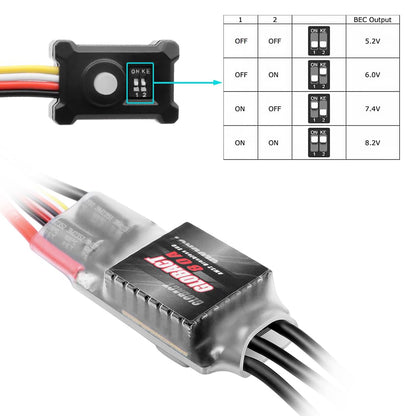GLOBACT AM32 80A Crawler ESC and 3542 Brushless Motor Kit for 1/8 1/10 RC Crawler Car Axial SCX10 TRX-4 TRX-6 (2250KV 3542)