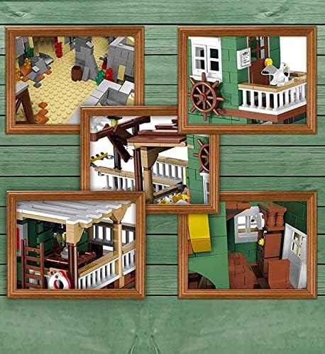 General Jim's Realistically Detailed Fisherman Harbortown Series City Modular Buildings 3452 Piece Three Level Lighthouse Construction Suite Building Blocks Bricks Set for All Building Levels