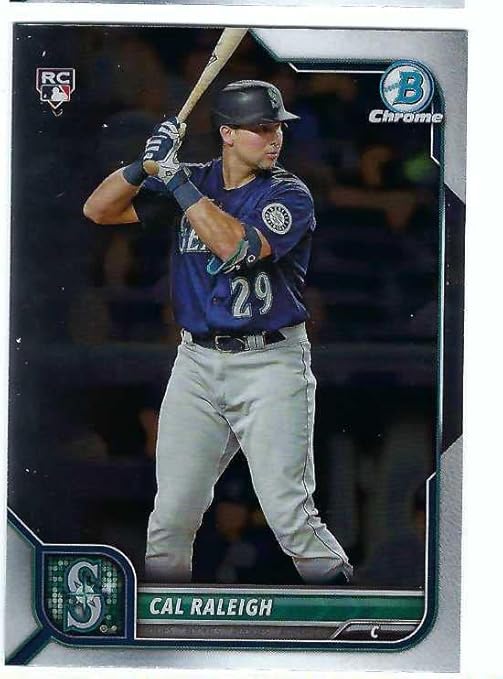 CAL RALEIGH 2022 Bowman Chrome #51 RC Rookie Card Seattle Mariners Baseball