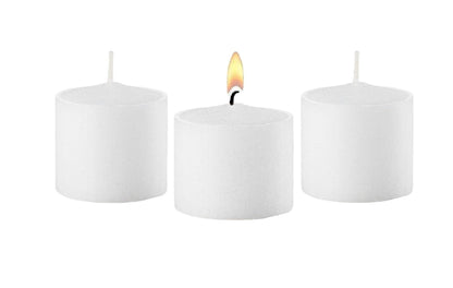 D'light Online Long 10 Hour Burn Time Unscented White Votive Candles - Small Candles for Birthdays, Home Decoration, Restaurants, Synagogues, Churches and Weddings (White, 10 Hour - Set of 288)