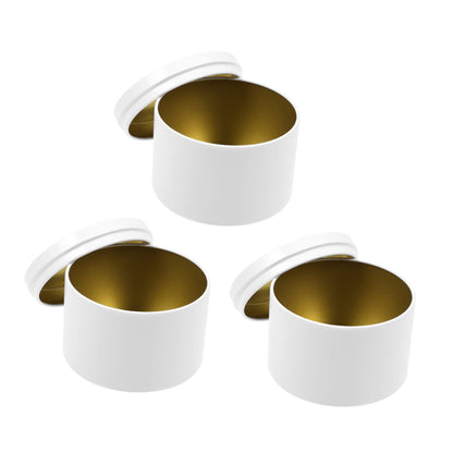 FONDOTIN 3pcs Candle Making Containers Iron Candle Tins Lids Decorative Home Decor for Party