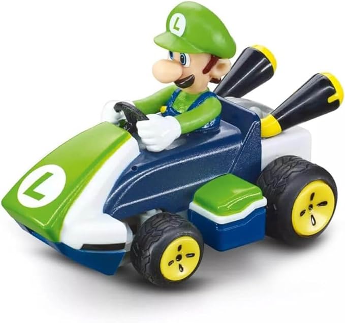 Carrera RC Nintendo Mario Kart 2.4 GHz Mini Collectible Radio Remote Control Toy Car Vehicle - Luigi