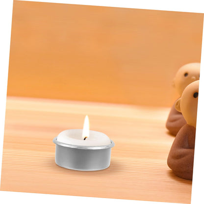 KONTONTY 15pcs Metal Tealight Holder Modern DIY Candle Making Tins for Home Decor Sturdy Containers for Aromatherapy and Fragrance Diffusion