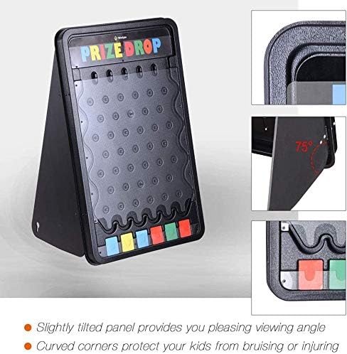 30 Prize Drop Boards Disk Drop Game Foldable Stand Customizable 6 Slots with 10 Pucks for Develop Intelligence Live Stream Carnival Tradeshow Party