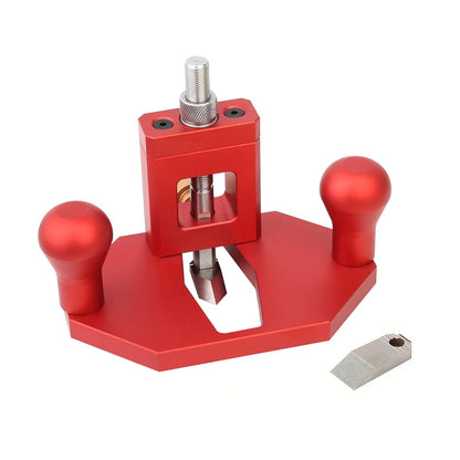 JCFANTS Router Plane Hand Wood Planer, Handheld Woodworking Tool, Woodworking Carpenter Tools Adjustable Woodcraft Trimming Knife Depth Stop Planer Wood Chamfering Slottinge (Red)