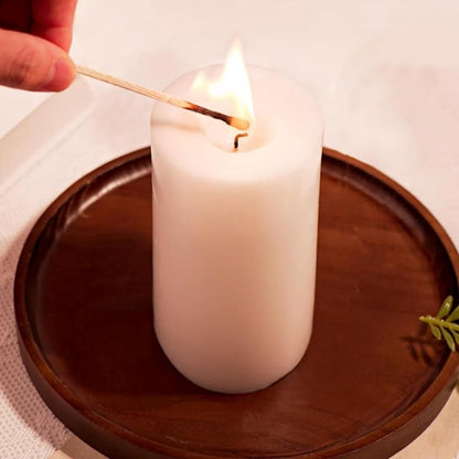 8 Pack 2x2Inch Hand Poured White Dripless Pillar Candles, Ivory， Soy Jasmine Scented Candles, Non-Toxic, Smokeless, Long Burning, for Home Decor, Dining Table, Party, Romantic Mood Lighting