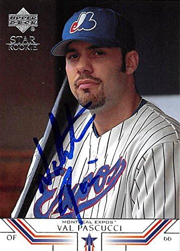Sports Memorabilia Autograph Warehouse 244832 Val Pascucci Autographed Baseball Card - Montreal Expos FT 2002 Upper Deck Star Rookie - No. 521