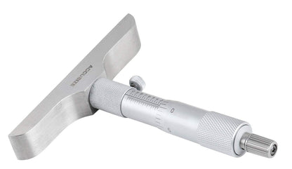 Accusize Industrial Tools 0-6'' by 4'' Base Depth Micrometer, 0.001'' Resolution, 6 Rods, 2025-4201