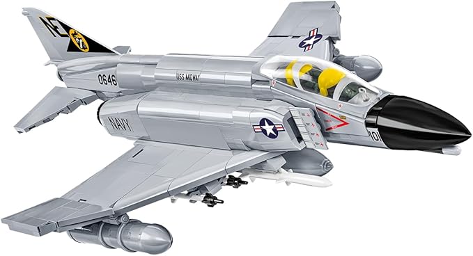 COBI Armed Forces F-4 Phantom II Aircraft Carrier Building Set 703 Pieces