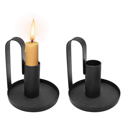 Candle Sconces Wrought Iron Candle Holder Black Candlestick Holders Candle Holders for Wedding, Dinner, Party Decoration Candle Holder