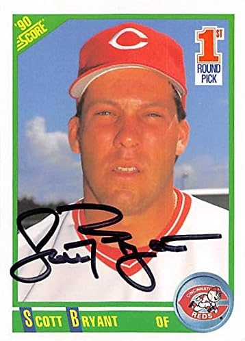 Autograph Warehouse 247290 Scott Bryant Autographed Baseball Card - Cincinnati Reds 1990 Score - No. 667