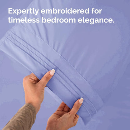 Skiennix Body Pillowcases Set of 2 | Soft Lavender 20x54 Long Pillow Covers for Side Sleepers - Wrinkle & Fade Resistant, Machine Washable
