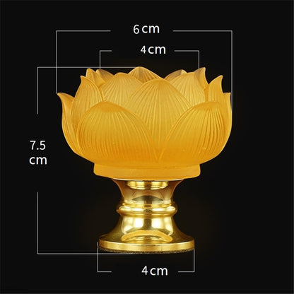Candlestick Holders Ancient Glass Candlestick Household High Foot Lotus Candle Holder Decoration Candle Holders(Yellow)