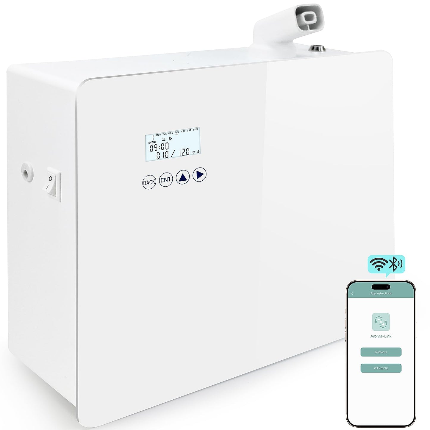2026 𝐔𝐩𝐠𝐫𝐚𝐝𝐞𝐝 𝟓𝟎𝟎𝟎 𝐒𝐪.𝐅𝐭 1000ml Capacity HVAC Waterless Essential Oil Diffuser with Wi-Fi Control, Whole House Smart Scent Air Machine, Cold Air Tech for Whole Home, Hotel, Party