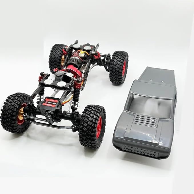 furitek 1/18 RC Crawler TerraX Active Pro 4WS ARTR – Remote Control Car RC Cars for Adults Mini Crawler Brushless 2-in-1 System (Champagne Nude Edition) (Grey)