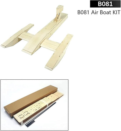 VilogaRC RC Plywood Outrigger 600mm Wooden Air Boat Model Kit to Build DIY High Speed RC Racing Boat for Adults (B081)