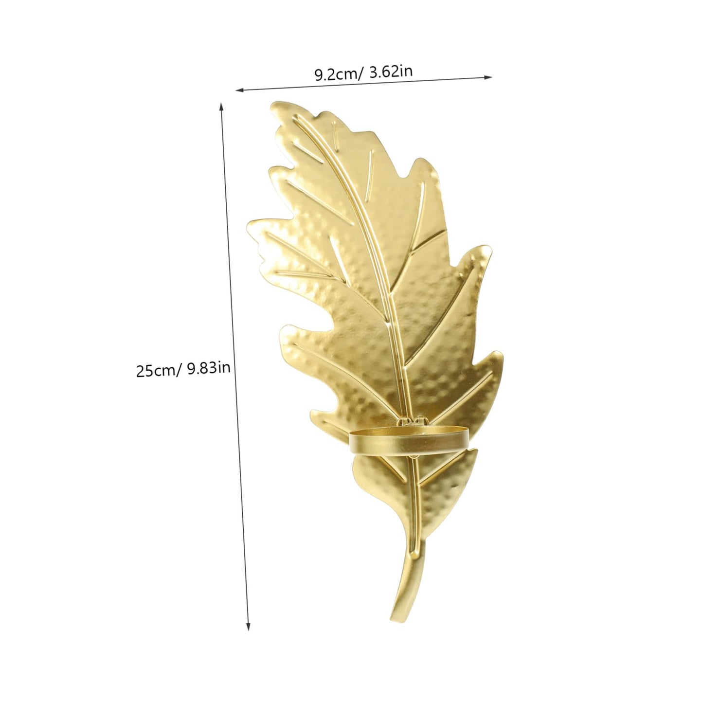 2Pcs Leaf Shaped Wall Candle Holder Iron Wall Sconce for Living Bedroom and Hallway Decoration Elegant Design for Taper and Tealight Candles