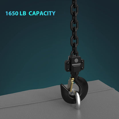 Amarite Lever Chain Hoist - 3/4 Ton Capacity - G80 Grade Chain 10ft Lifting- Safety Factor 4+ - CE Certified - Ideal for Lifting, Strapping, Bundling and Dragging- Smooth Action