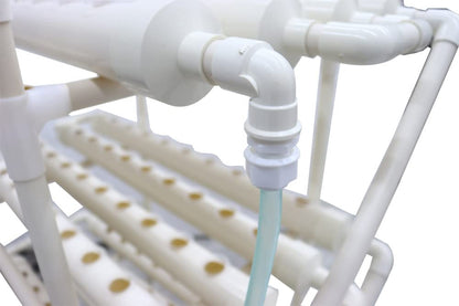 PreAsion PVC Hydroponics Growing System Outdoor 108 Sites Grow Kit 12 Pipes 3 Layers 4 Rows Plant Growing System for Leafy Vegetables with 110V Pump