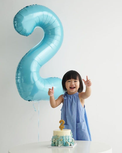 Pearlescent Blue Number Balloon - 40 Inch 0 Balloon for Birthday Decorations | Perfect Party Supplies