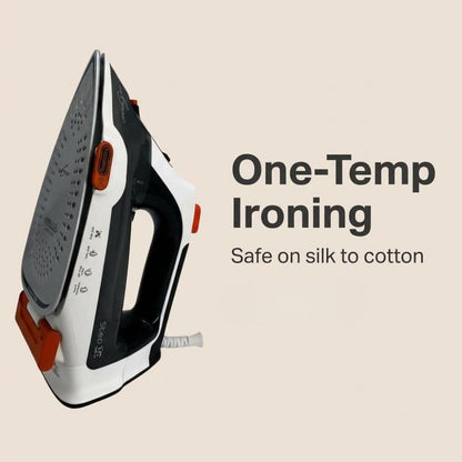 Eurosteam Step Up Iron - Self-Lifting Smart Iron with Ceramic Soleplate - Auto-Lift Safety & Smart Temp Technology for All Fabrics - Ironing Reimagined: Smart, Safe, and Effortlessly Fast