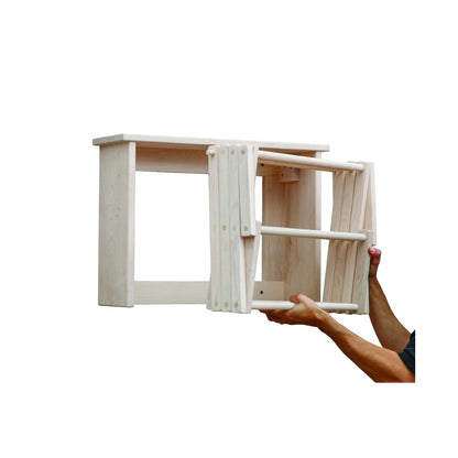 Pennsylvania Woodworks Extra Large Wall Clothes Drying Rack ~ Heavy Duty Solid Maple Hardwood, Folding, Collapses to 35" x 20" x 8", Hand Built in USA, Unfinished