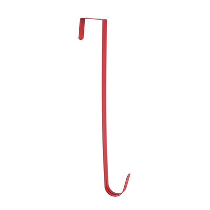Sattiyrch 15" Wreath Hanger for Front Door,Sturdy Steel Wreath Door Hanger,Over The Door Hanger Hook (Red,1)