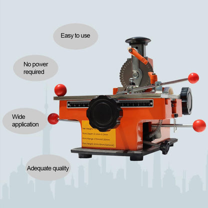 PreAsion Manual Nameplate Metal Label Stamping Printer Machine Semi-Automatic Sheet Embosser with Fixture 4mm