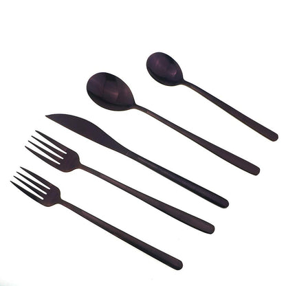 JASHII Mirror Polished Purple 30-Piece SUS304 Stainless Steel Flatware Set