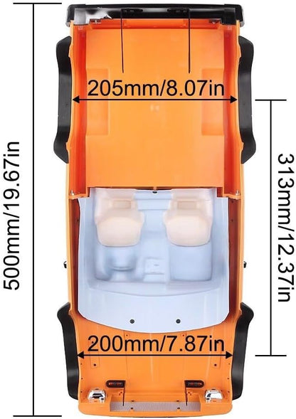 RC Car Hard Body Shell Kit313mm Wheelbase Cherokee Body Car Shell for 1/10 RC Crawler Axial SCX10 &amp SCX10 II 90046 90047 TRX4 Kit (Orange Pickup A)