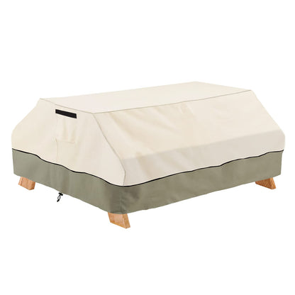 Bitubi 96 Inch Heavy Duty Waterproof Picnic Table Cover - 600D Tough Canvas Wind Dust Proof Anti-UV Outdoor Patio Table Bench Covers Winter