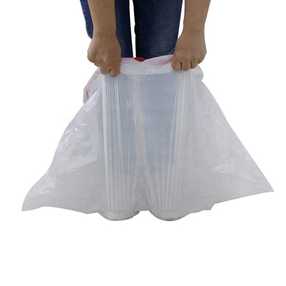 BILIEASY Cat Litter Box Liners large with Drawstrings 10 Pack Scratch Resistant Bags for Medium and Large Litter Box (M, WHITE)