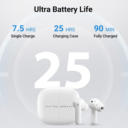 Timekettle M3 Language Translator Earbuds,Two-Way Translator Device with APP for 40 Languages Online,Voice Bluetooth Translator Earbuds,Compatible with iOS,Android (Online Version) White