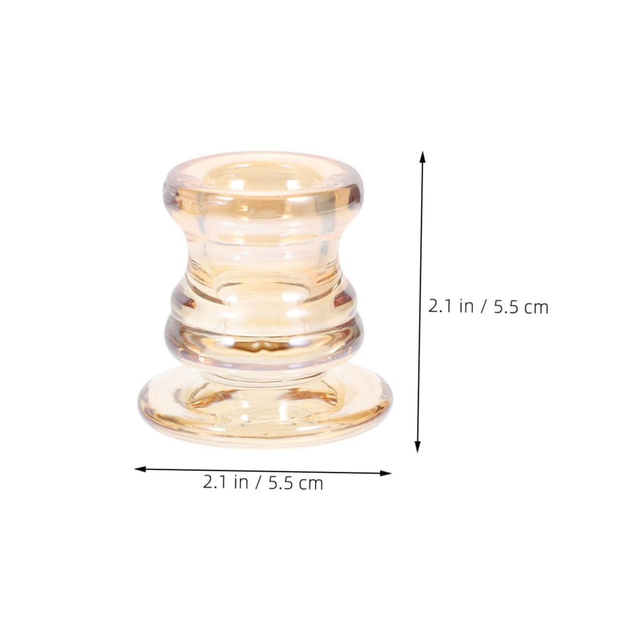 Amosfun 6pcs European Style Glass Tealight Candle Holders Elegant Centerpieces for Weddings Romantic Dinners Home Decor Stable Construction for Use